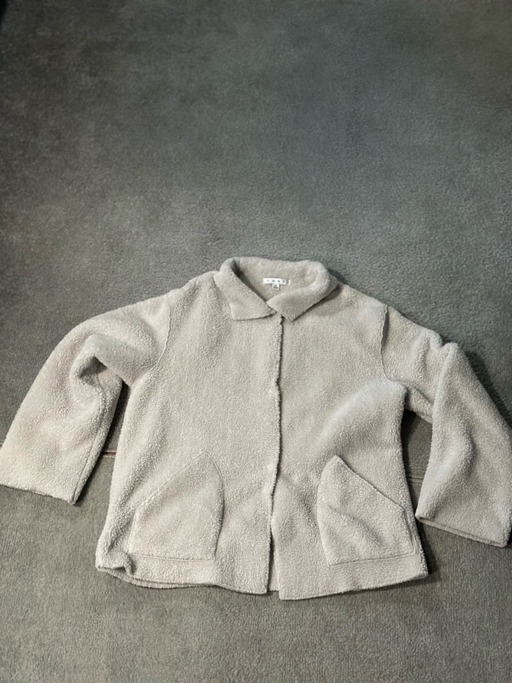 CAbi Taupe Sherpa Jacket - Women